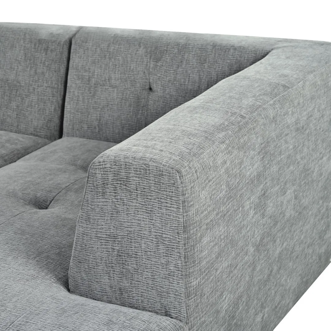 112.2*74" Modular Living Room Sofa Set, Modern Minimalist Upholstered Sofa Bed, 2 Piece Combination, L-Shaped, Light Gray