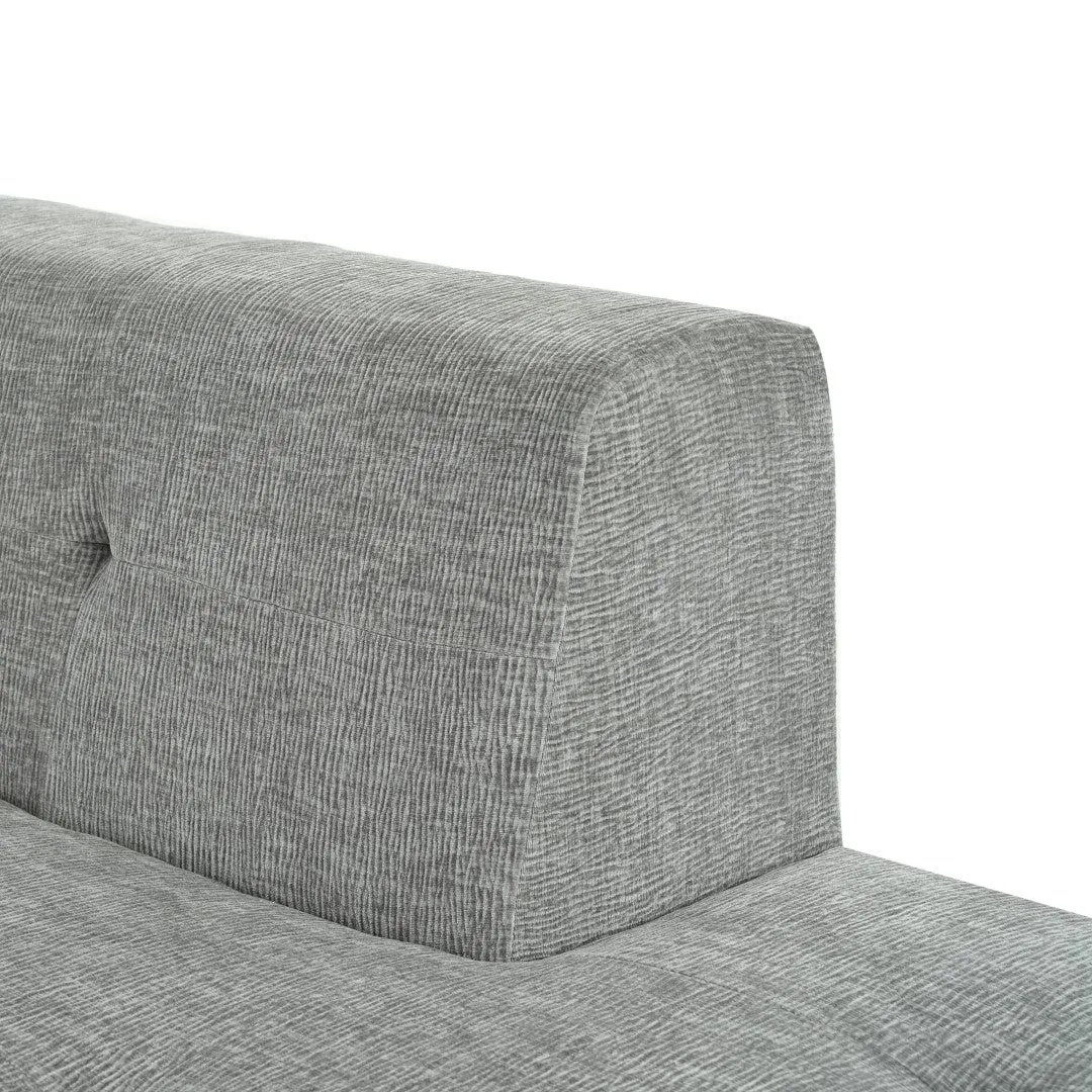 112.2*74" Modular Living Room Sofa Set, Modern Minimalist Upholstered Sofa Bed, 2 Piece Combination, L-Shaped, Light Gray