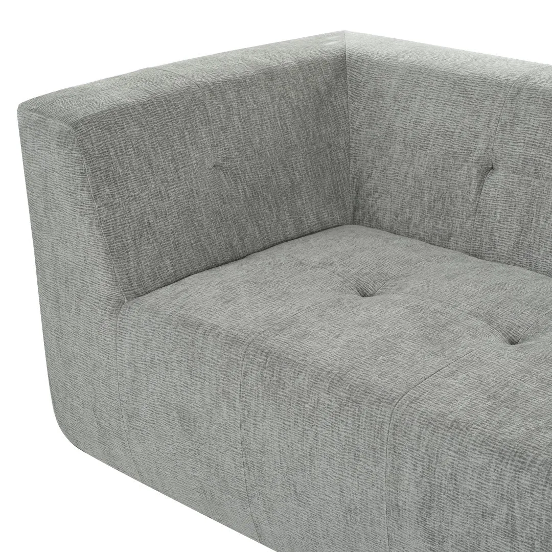 112.2*74" Modular Living Room Sofa Set, Modern Minimalist Upholstered Sofa Bed, 2 Piece Combination, L-Shaped, Light Gray