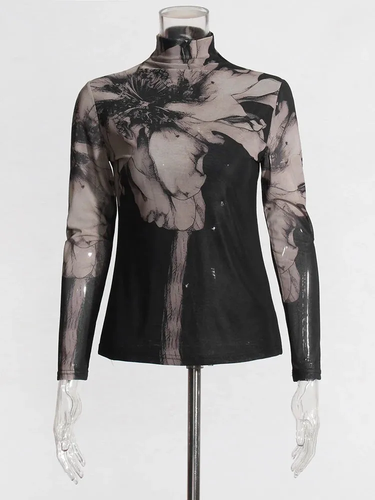 Amalie Art Floral Watercolor Print Tissue Top