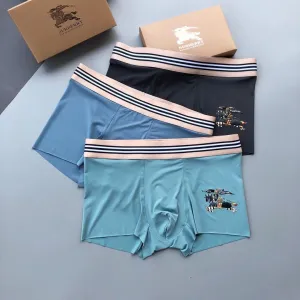 Berry Horse Print Logo  3 in 1 Lightweight Boxers