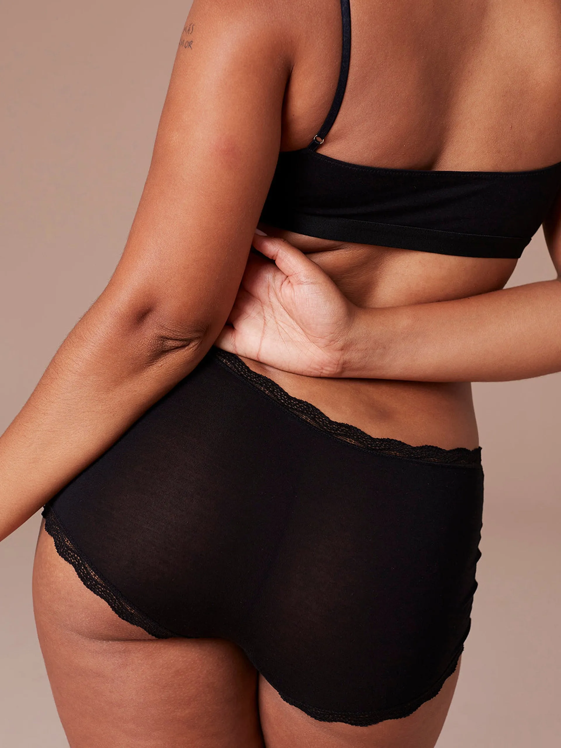 Black hipster knicker
