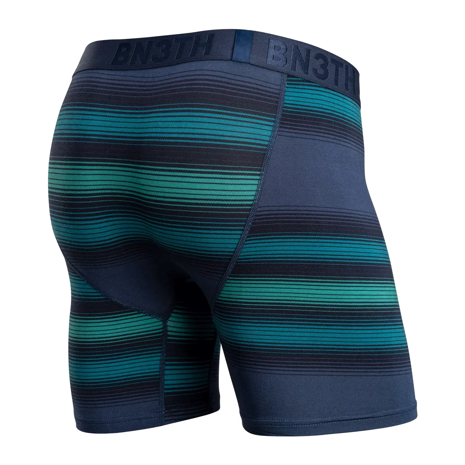 BN3TH Men's Classic Boxer Brief Print Rhythm Stripe-Navy