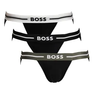 BOSS Men's Bold 3 Pack Jockstraps - Black Mix