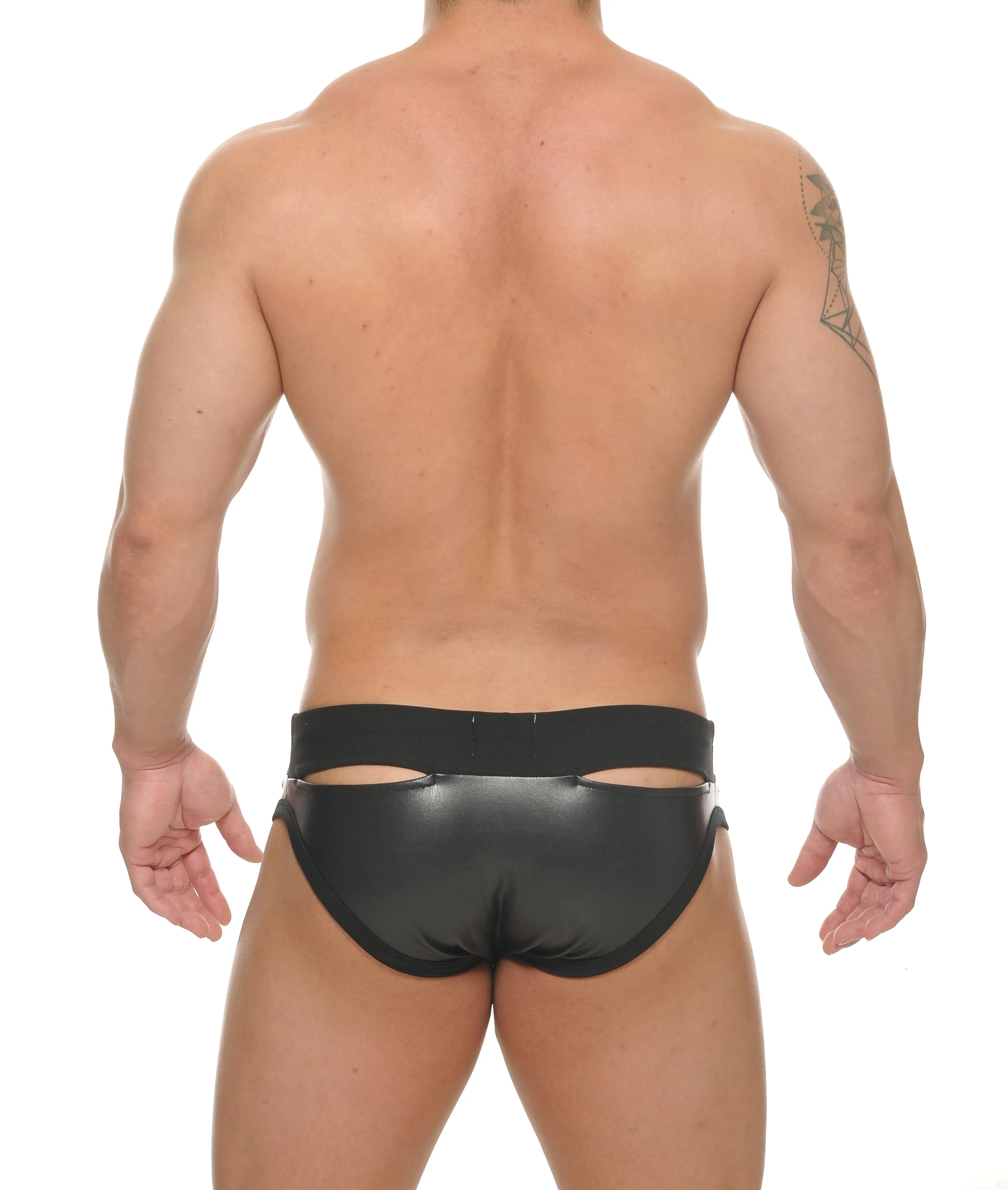 Braun Brief - Black or Silver PVC