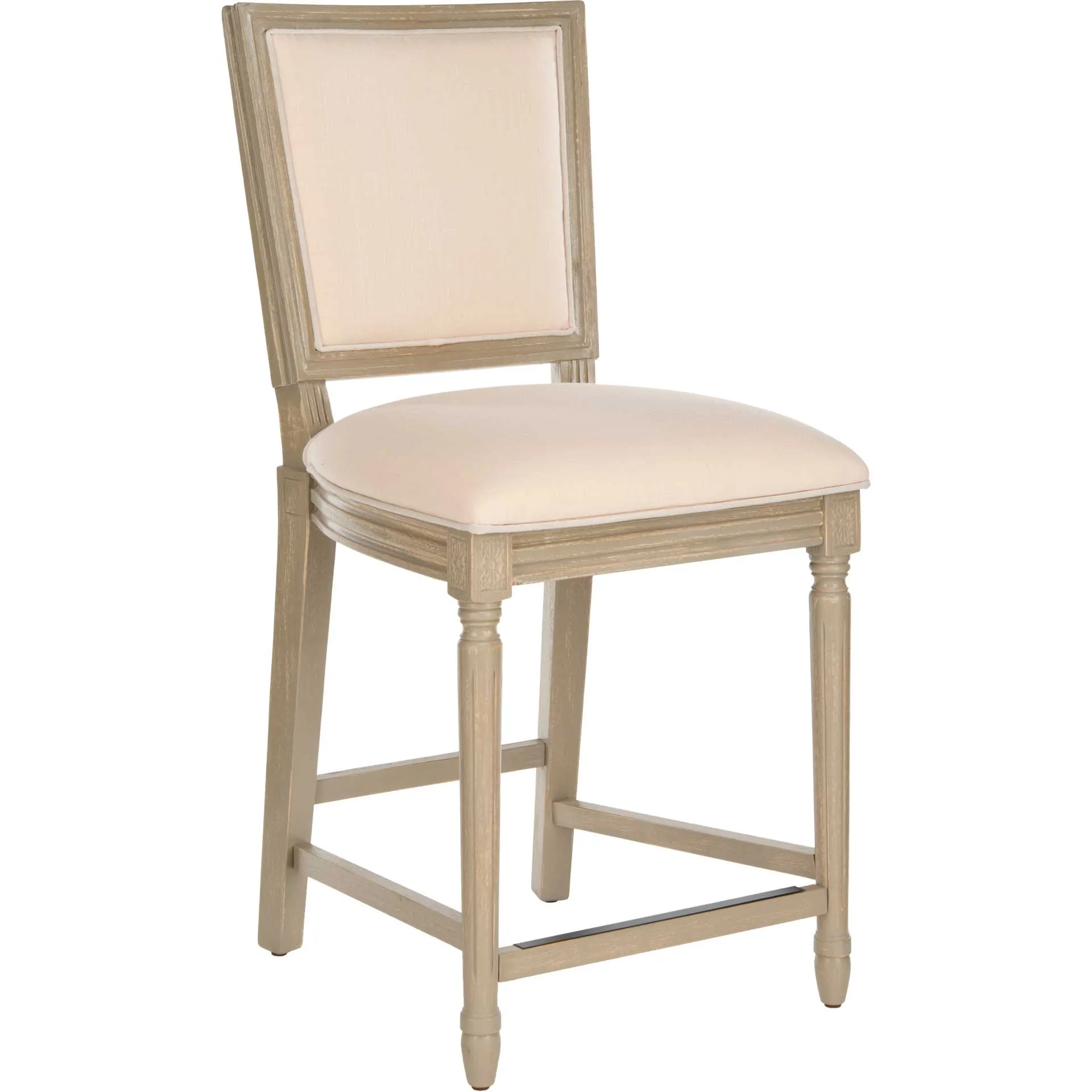Burst Rectangle Bar Stool Light Beige/Rustic Gray (Set of 2)
