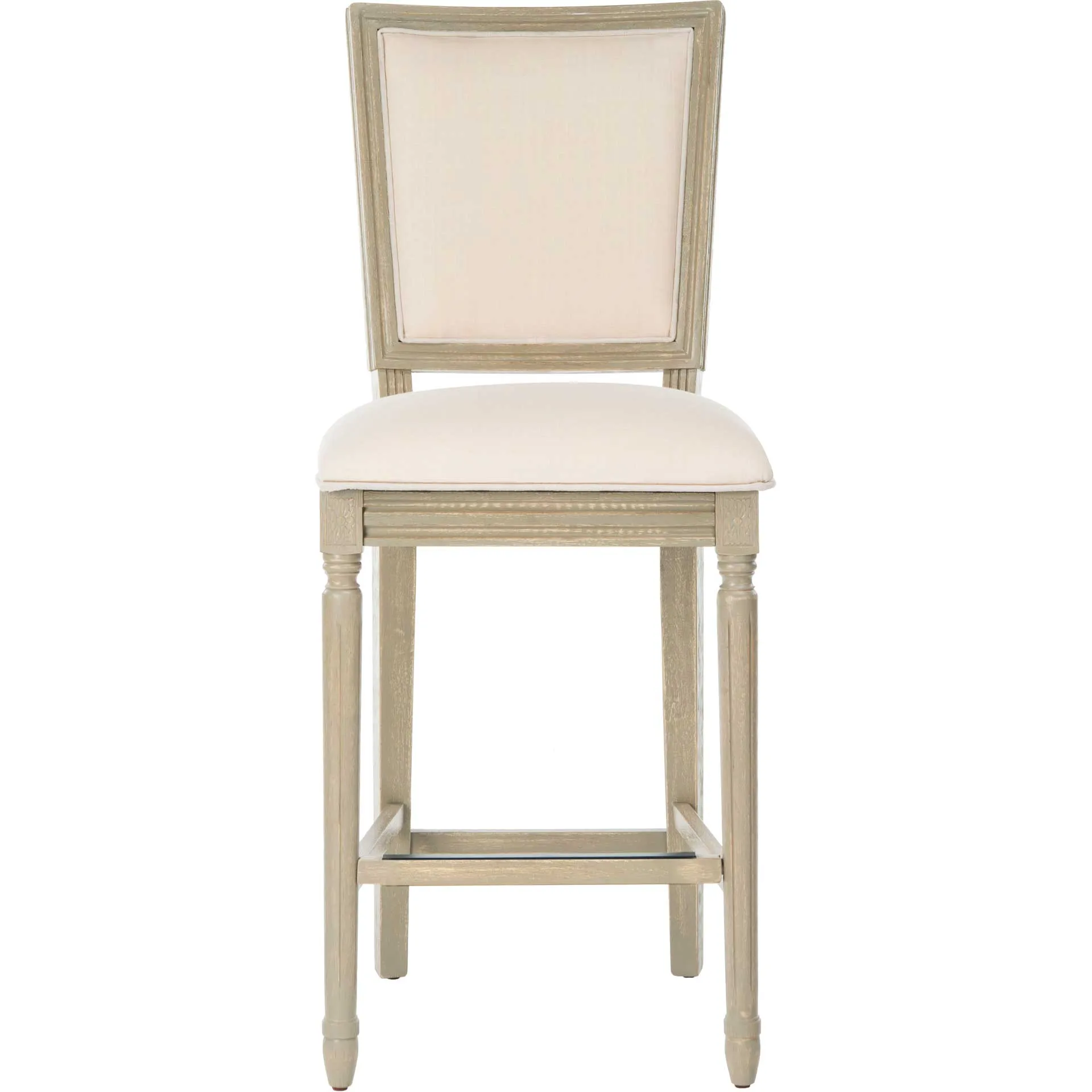 Burst Rectangle Bar Stool Light Beige/Rustic Gray (Set of 2)