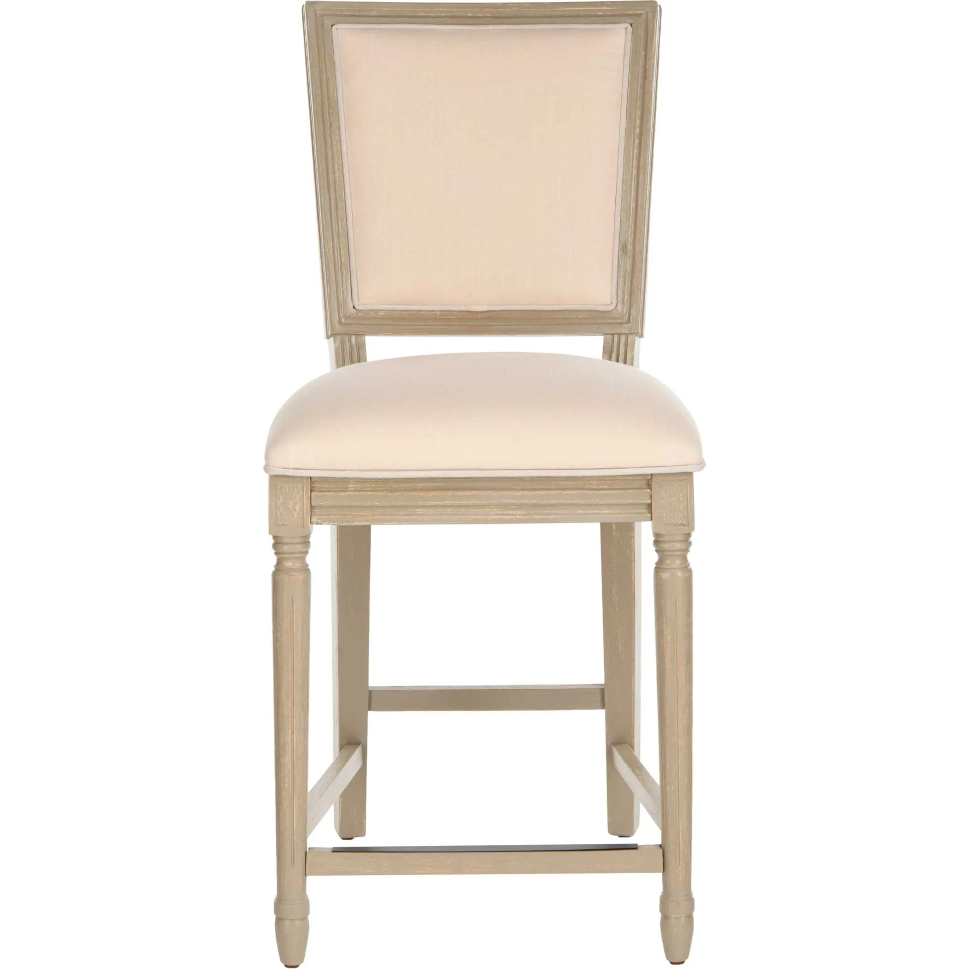 Burst Rectangle Bar Stool Light Beige/Rustic Gray (Set of 2)