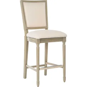Burst Rectangle Bar Stool Light Beige/Rustic Gray (Set of 2)