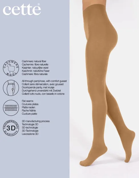 Cashmere Blend 150 DEN tights in Wood Smoke - S-4X