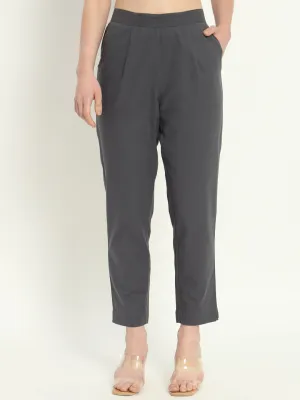 CEMENT GREY COTTON PANTS