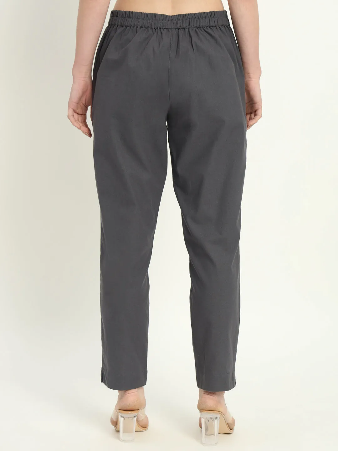 CEMENT GREY COTTON PANTS