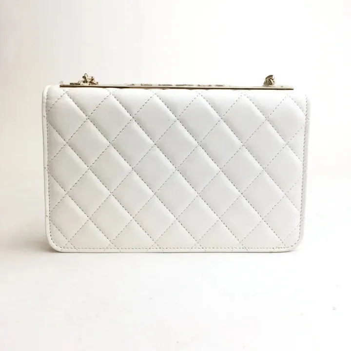 Chanel Trendy Wallet On Chain (WOC) White Lambskin LGHW