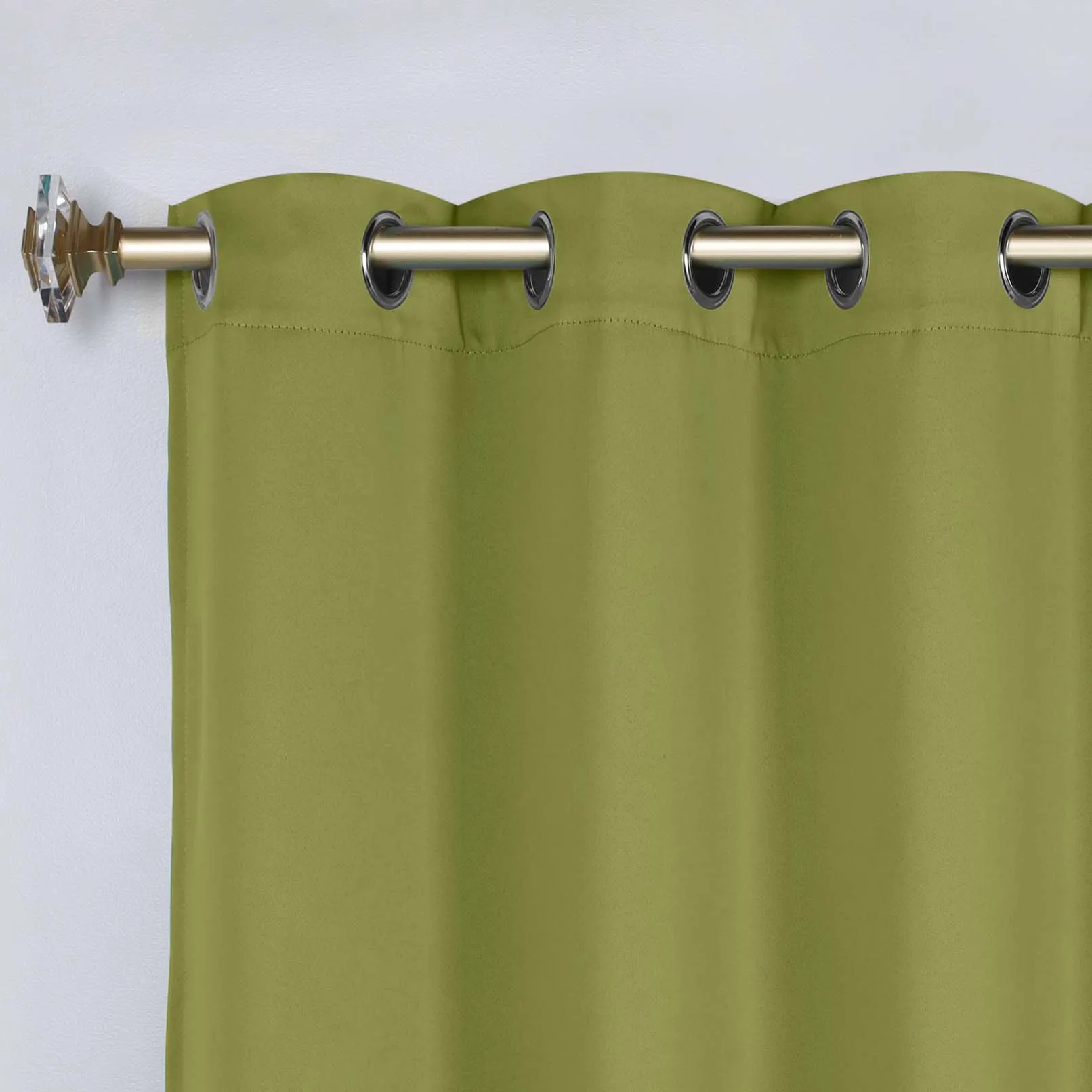 Classic Modern Solid Room Darkening Blackout Curtain Panels, Set of 2