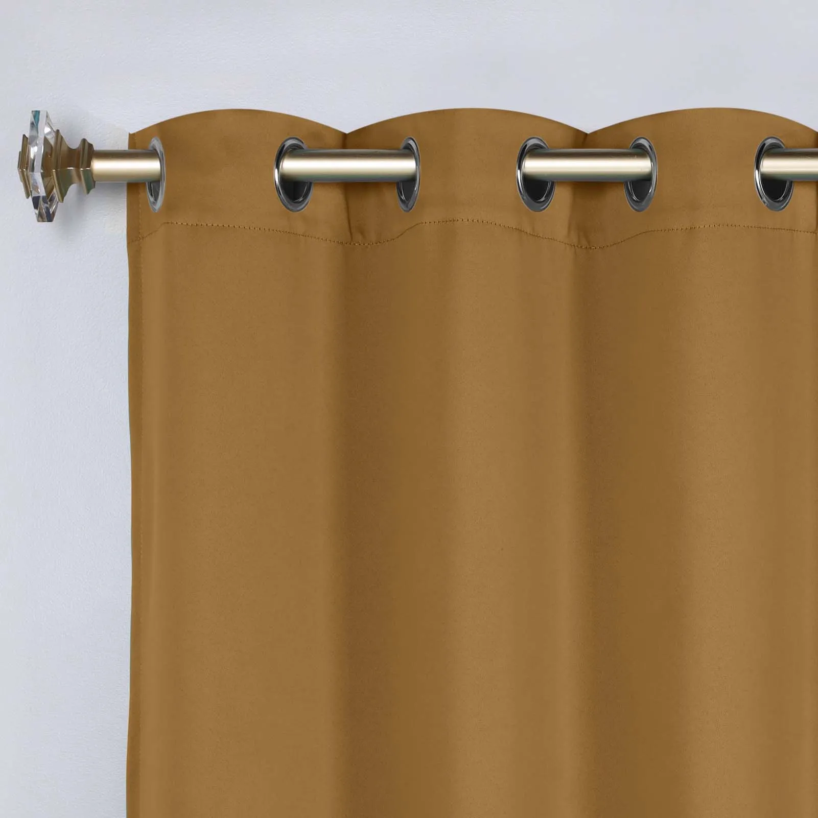 Classic Modern Solid Room Darkening Blackout Curtain Panels, Set of 2