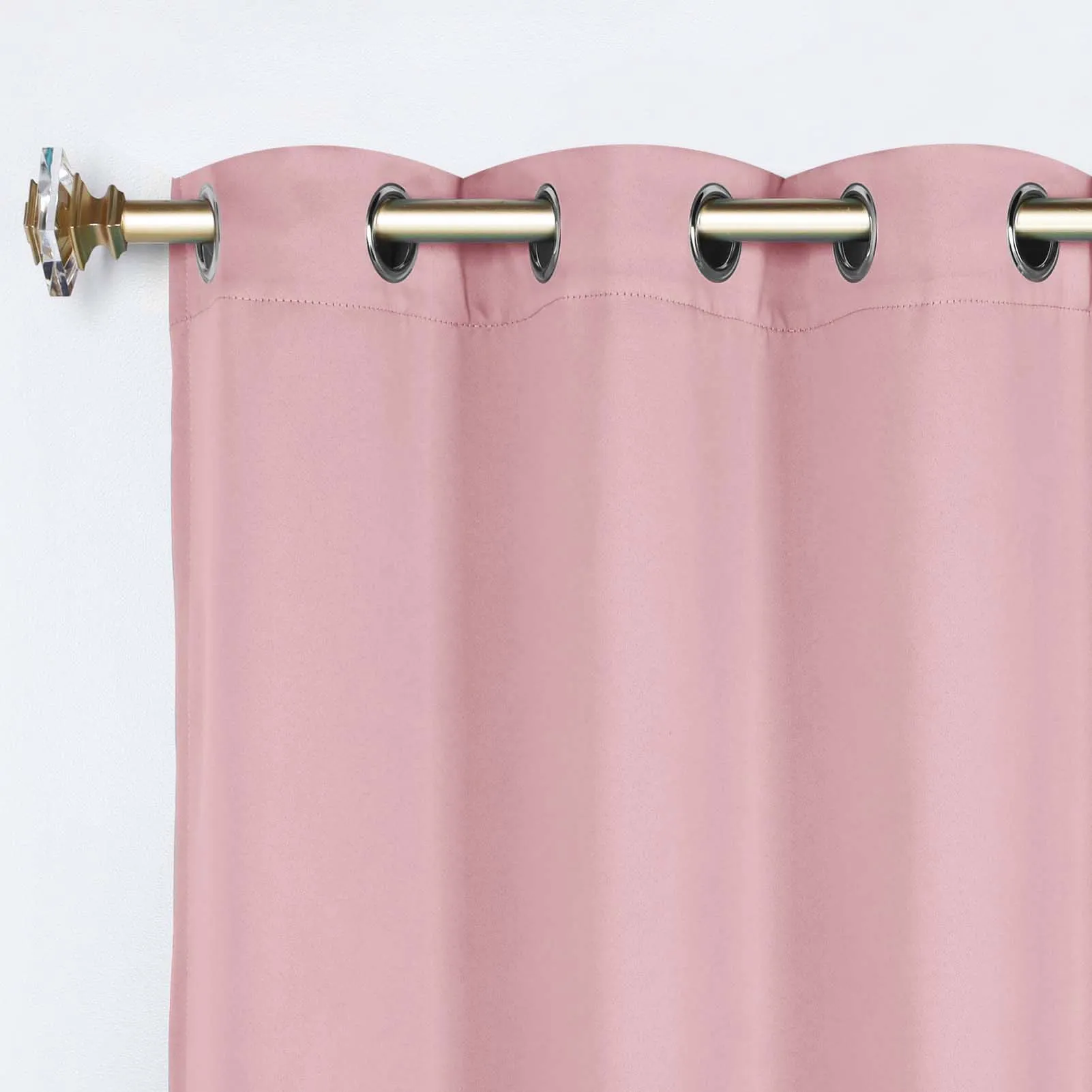 Classic Modern Solid Room Darkening Blackout Curtain Panels, Set of 2