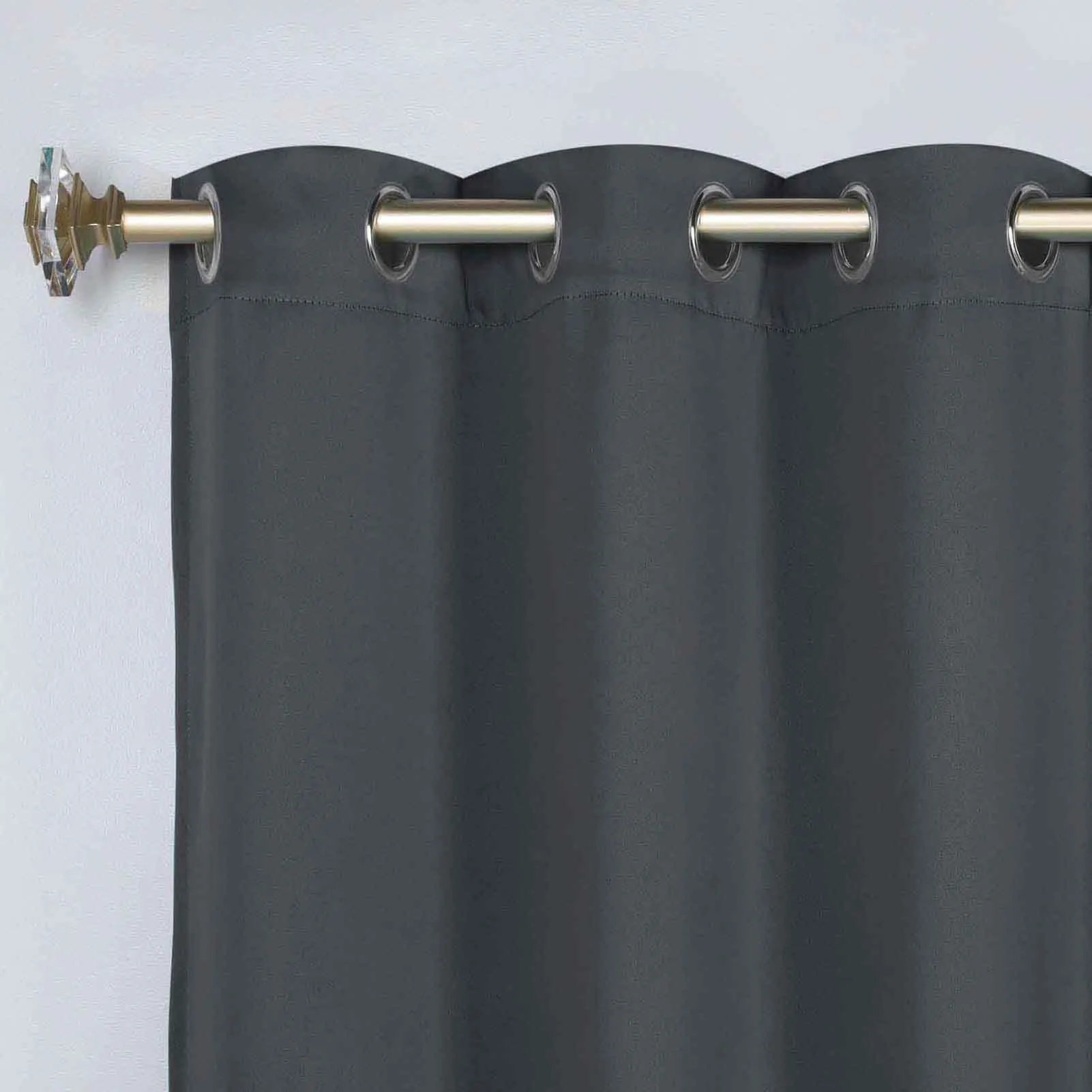 Classic Modern Solid Room Darkening Blackout Curtain Panels, Set of 2