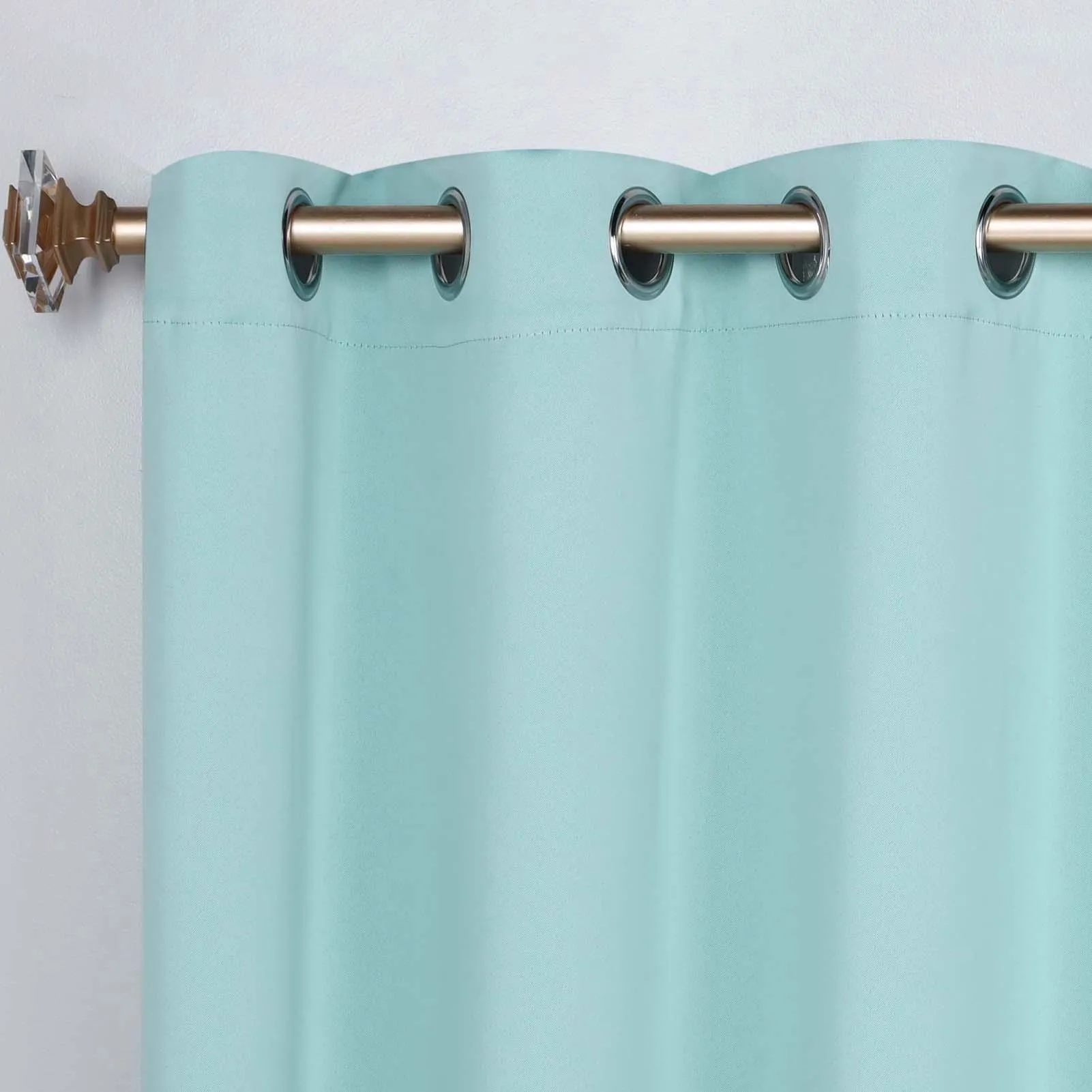Classic Modern Solid Room Darkening Blackout Curtain Panels, Set of 2