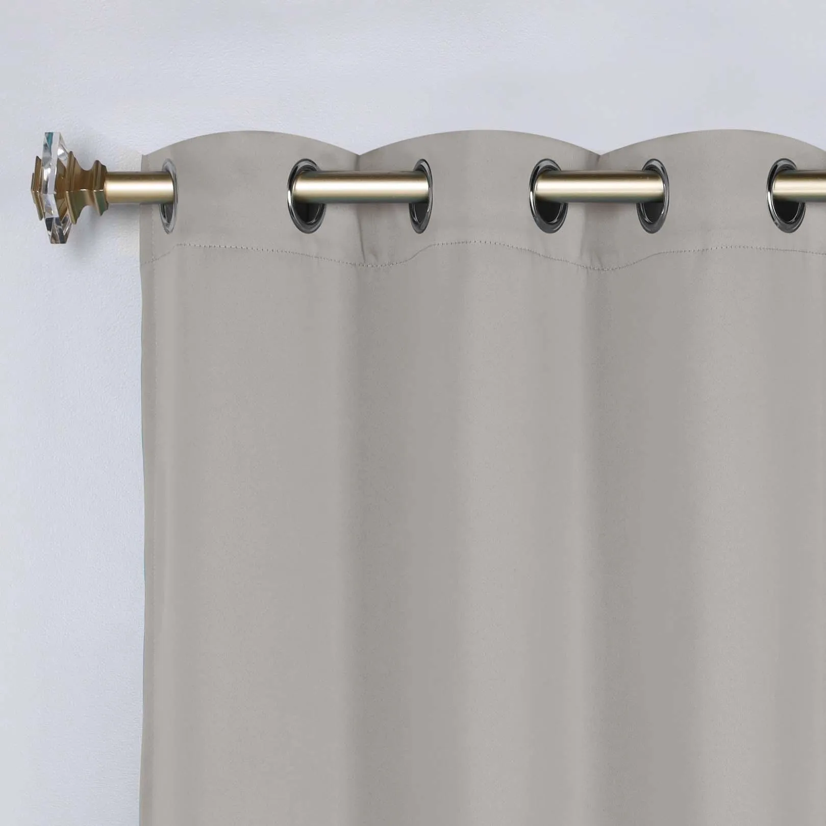 Classic Modern Solid Room Darkening Blackout Curtain Panels, Set of 2