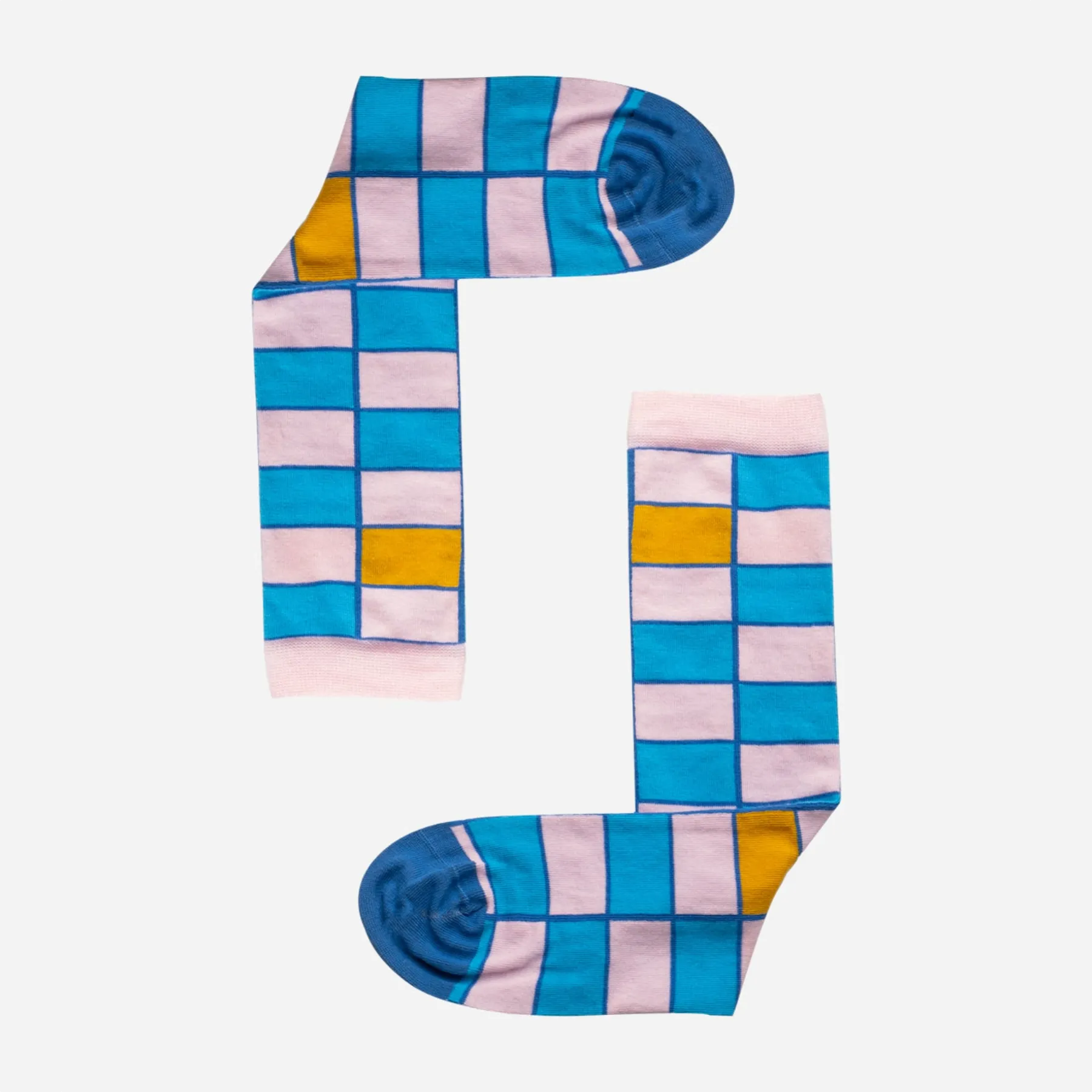 Cotton, Colourful, Pink, Checked Socks