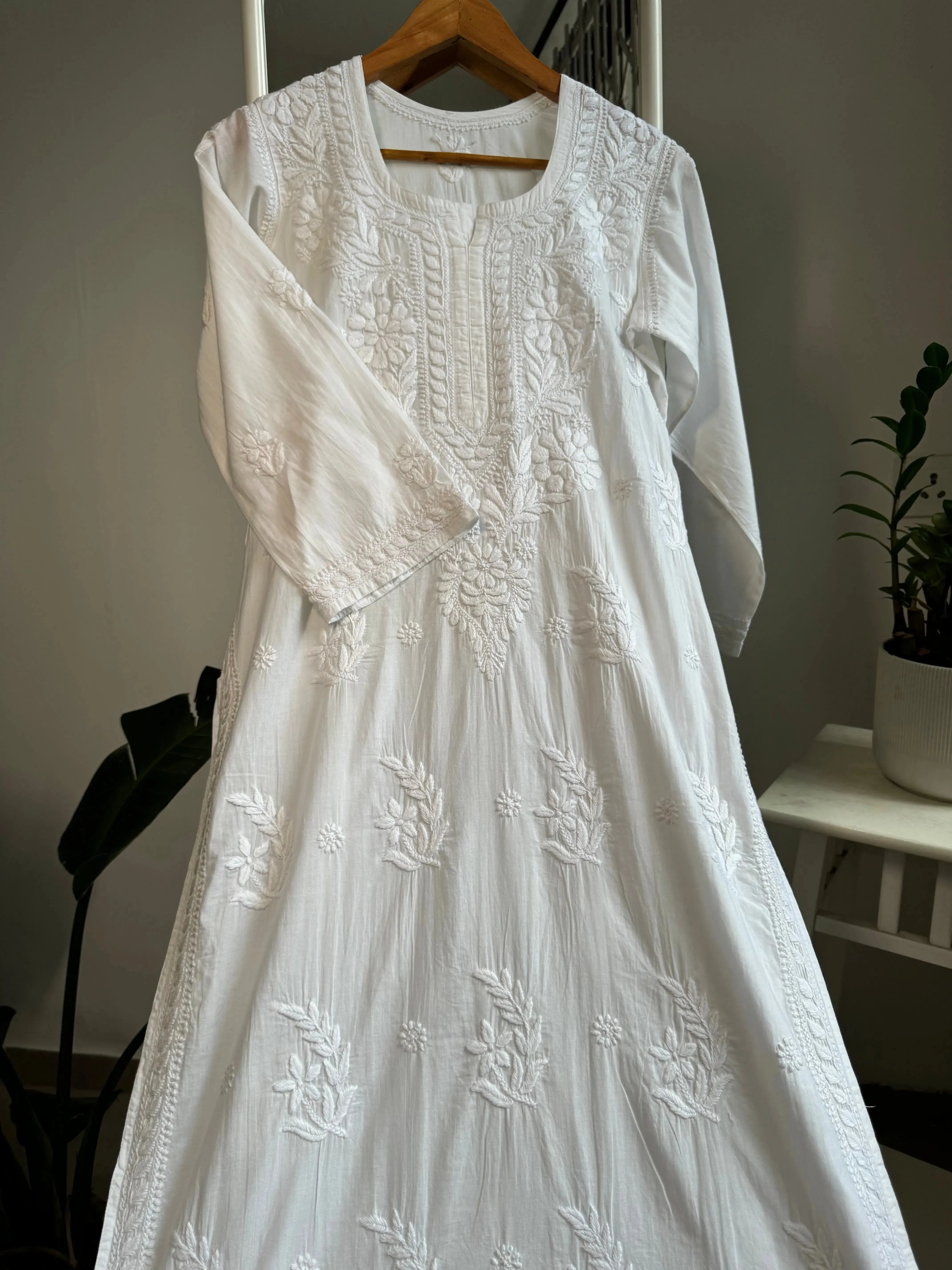 Cotton Plazzo Set - White