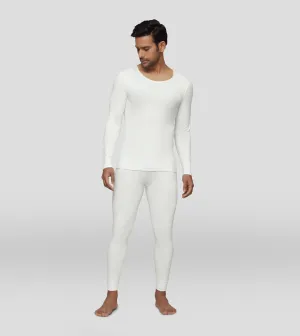 Cotton Rich Long Sleeve Thermal Set Ivory White