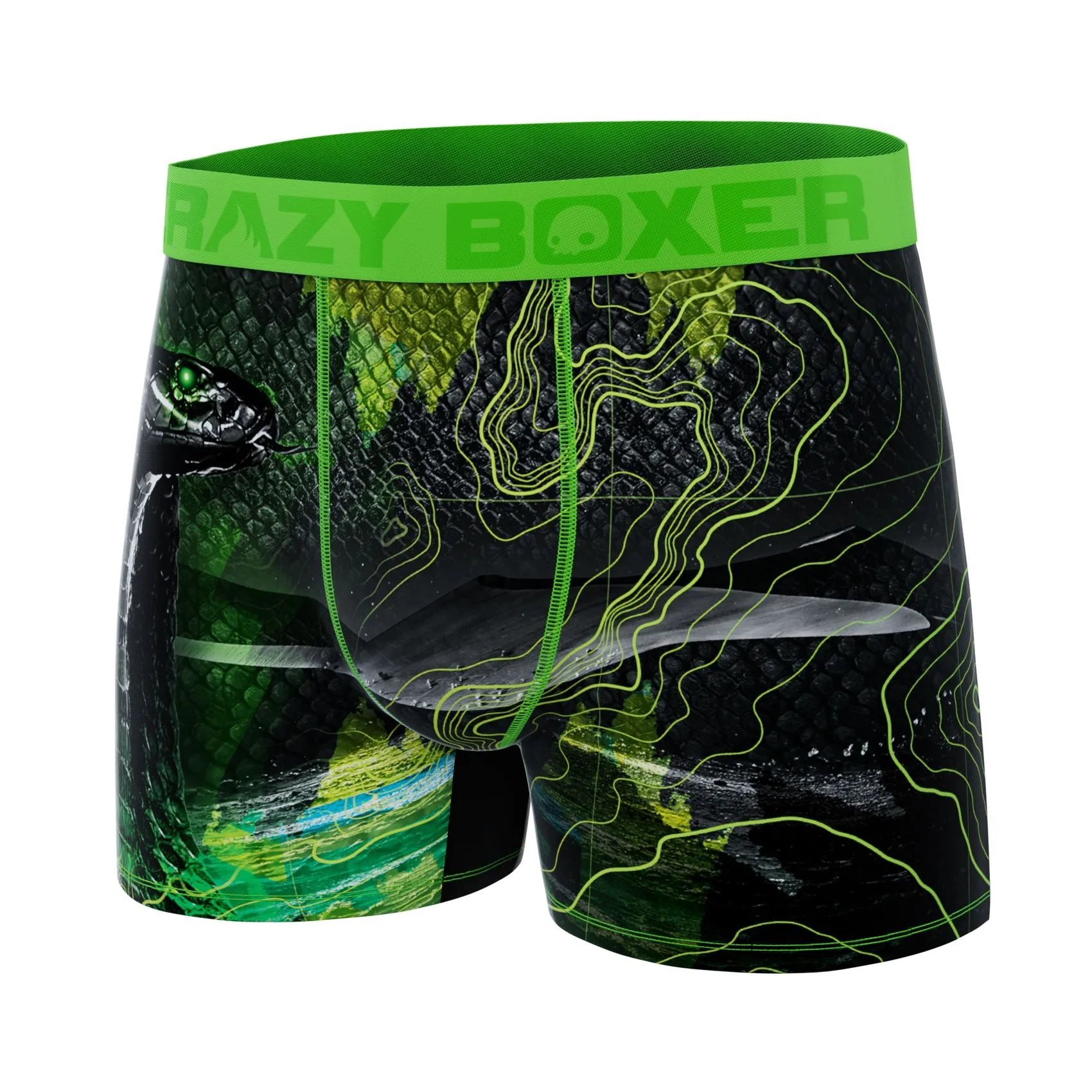 CRAZYBOXER Outdoor Snake Men's Boxer Briefs