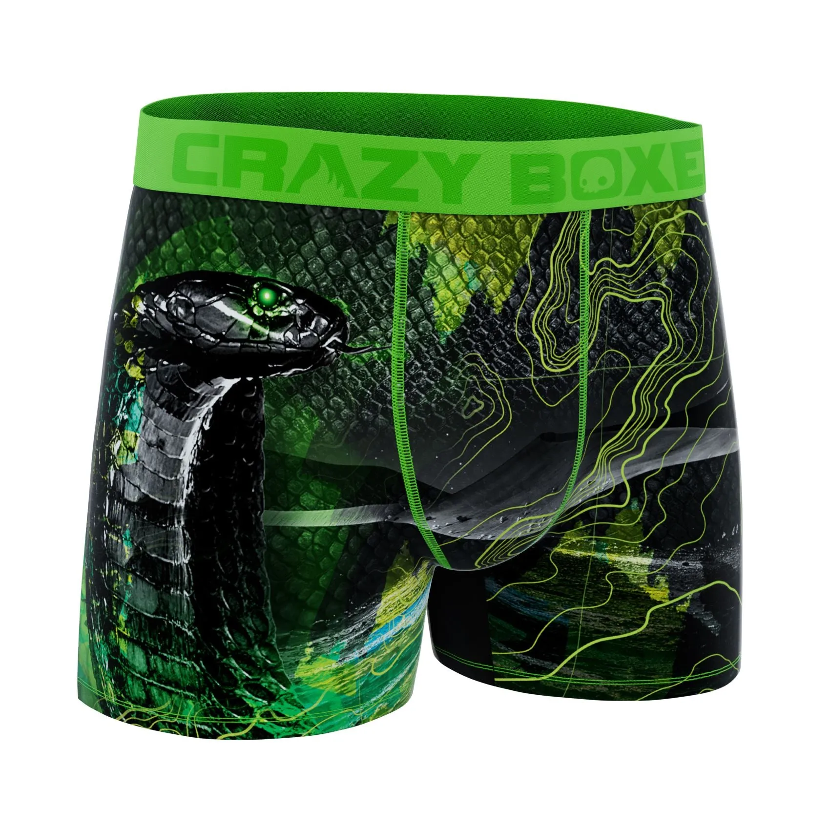 CRAZYBOXER Outdoor Snake Men's Boxer Briefs