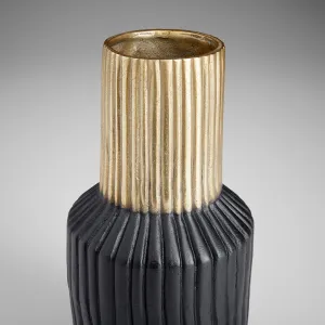 Cyan Design 10625 Allumage Vase - Matt Black And Gold - Medium