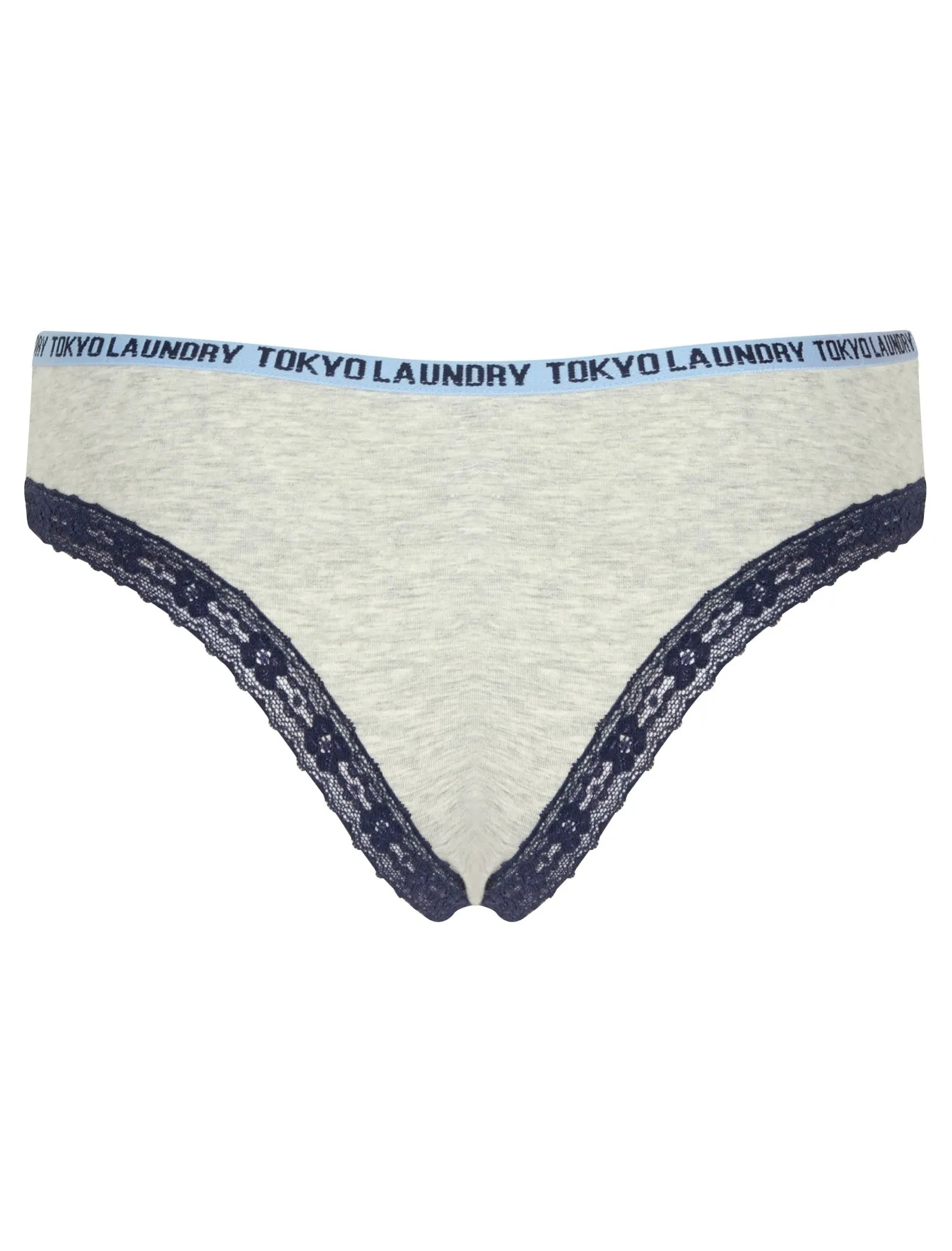 Dottie (3 Pack) Assorted Briefs in Placid Blue / Light Grey Marl - Tokyo Laundry
