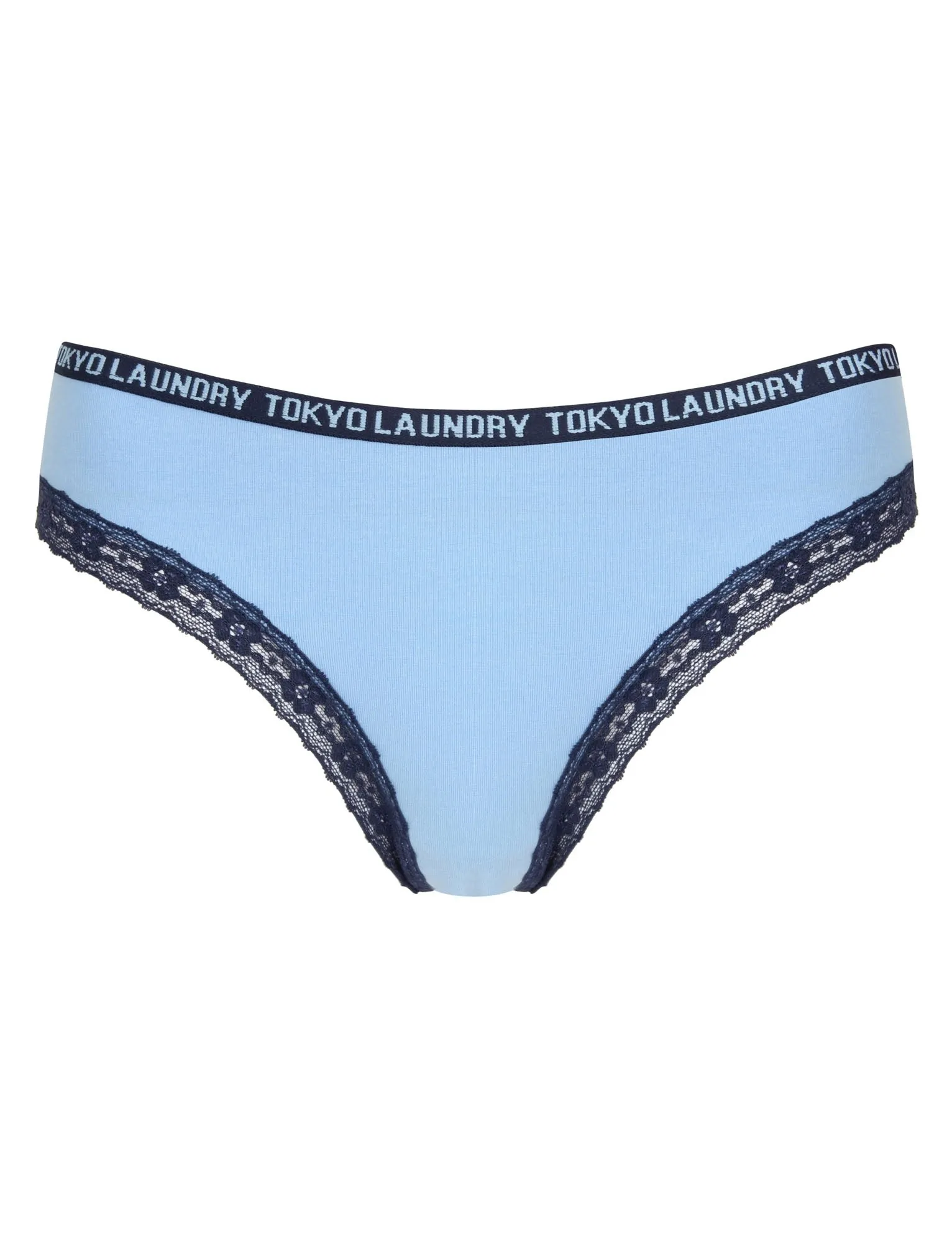 Dottie (3 Pack) Assorted Briefs in Placid Blue / Light Grey Marl - Tokyo Laundry