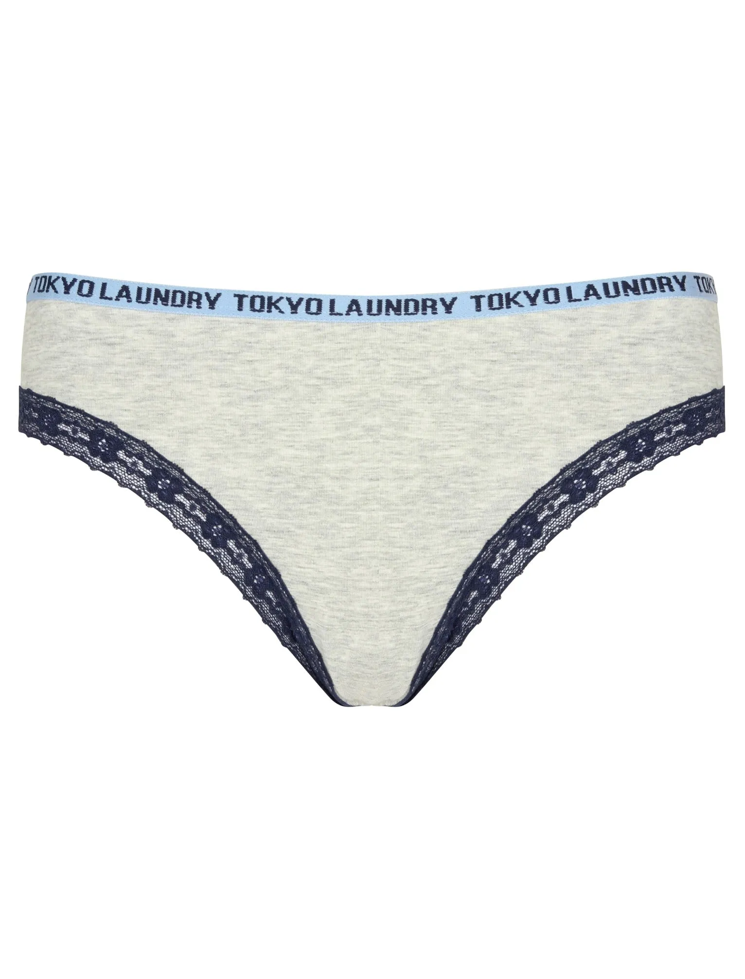 Dottie (3 Pack) Assorted Briefs in Placid Blue / Light Grey Marl - Tokyo Laundry