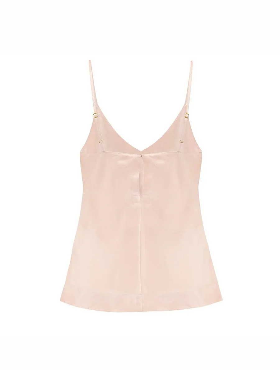 Fleur Du Jour Blush Silk Camisole