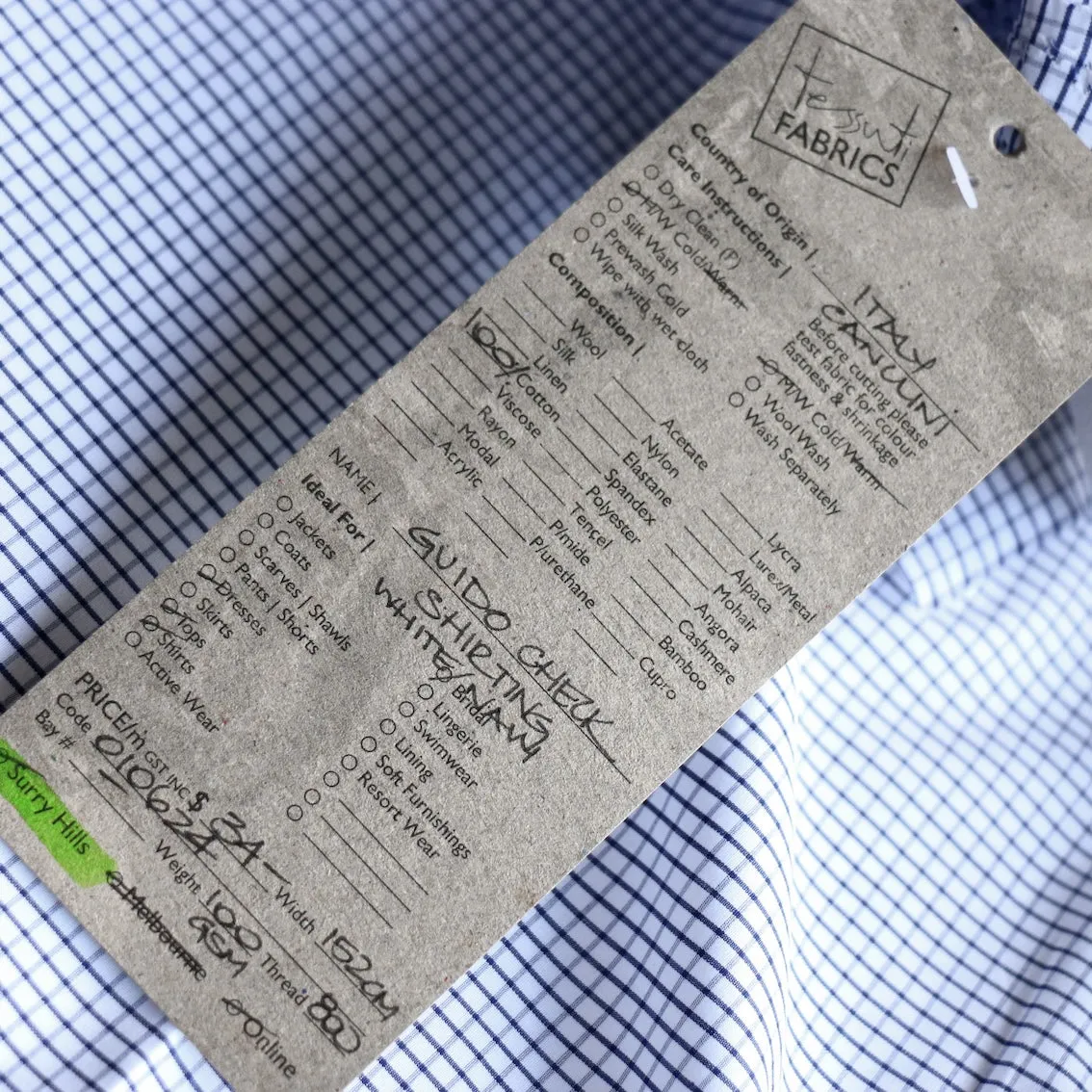 Guido Check Shirting