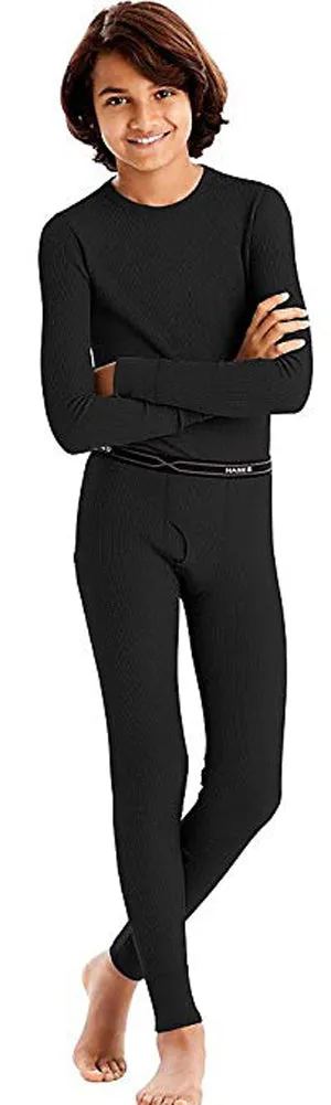 Hanes Boy's X-Temp Ultimate Thermal Underwear Preshrunk Sets Solid or Printed