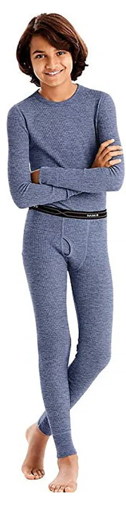 Hanes Boy's X-Temp Ultimate Thermal Underwear Preshrunk Sets Solid or Printed