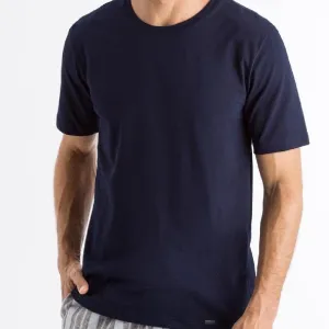 Hanro Single Jersey Short Sleeve Tee Deep Navy