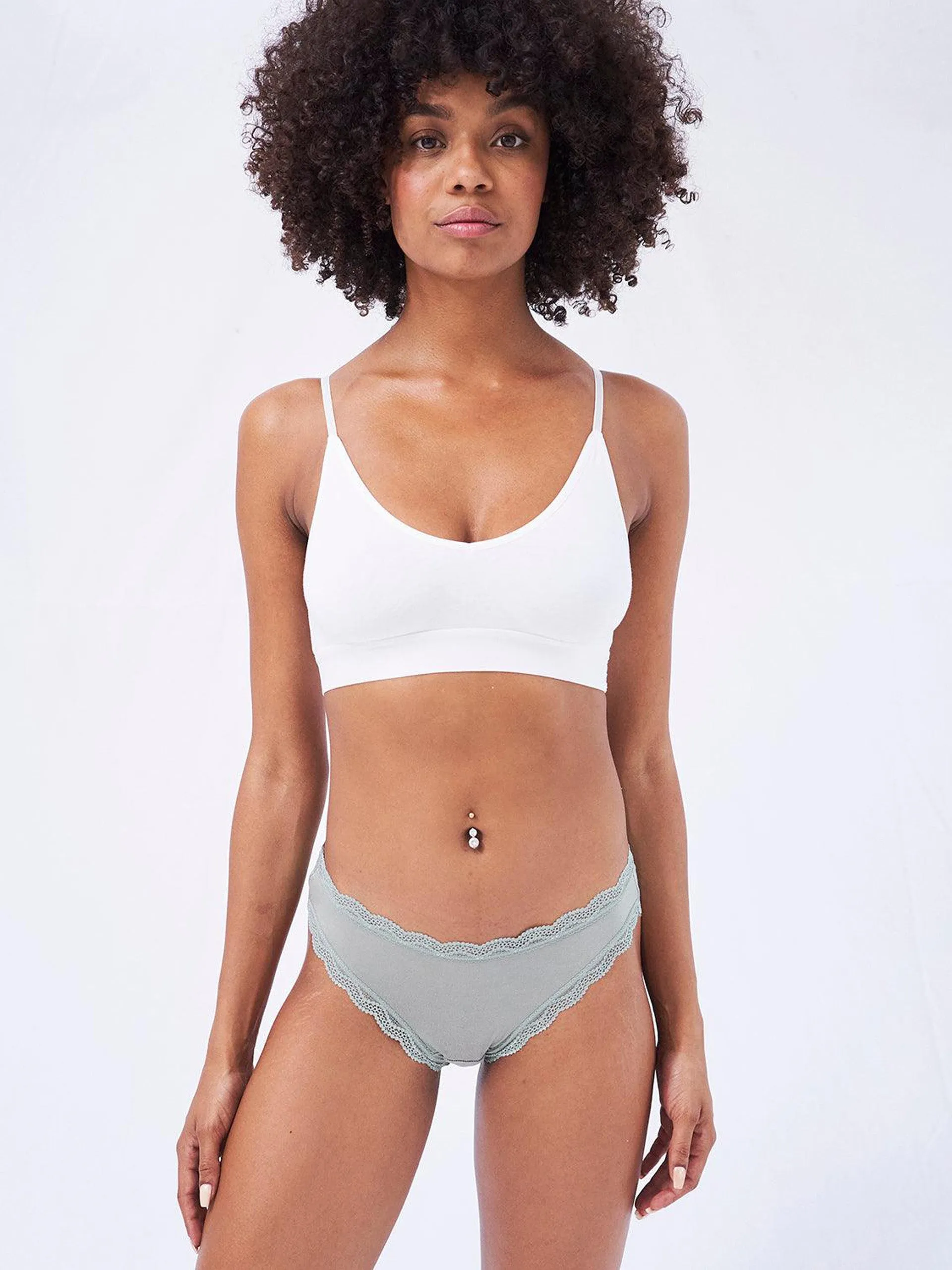 Khaki brazilian knicker