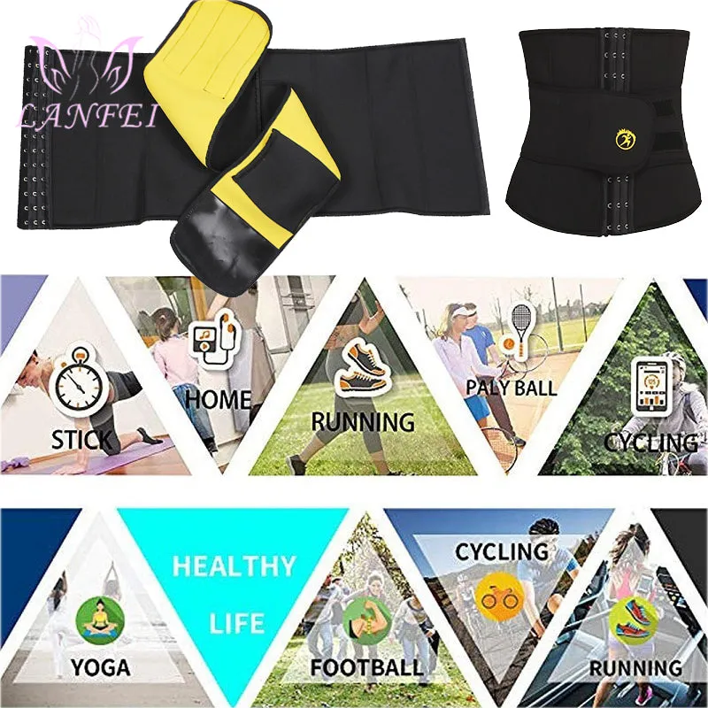 LANFEI Mens Thermo Neoprene Body Shaper Waist Trainer Belt Slimming Corset Waist Support Sweat Cinchers Underwear Modeling Strap