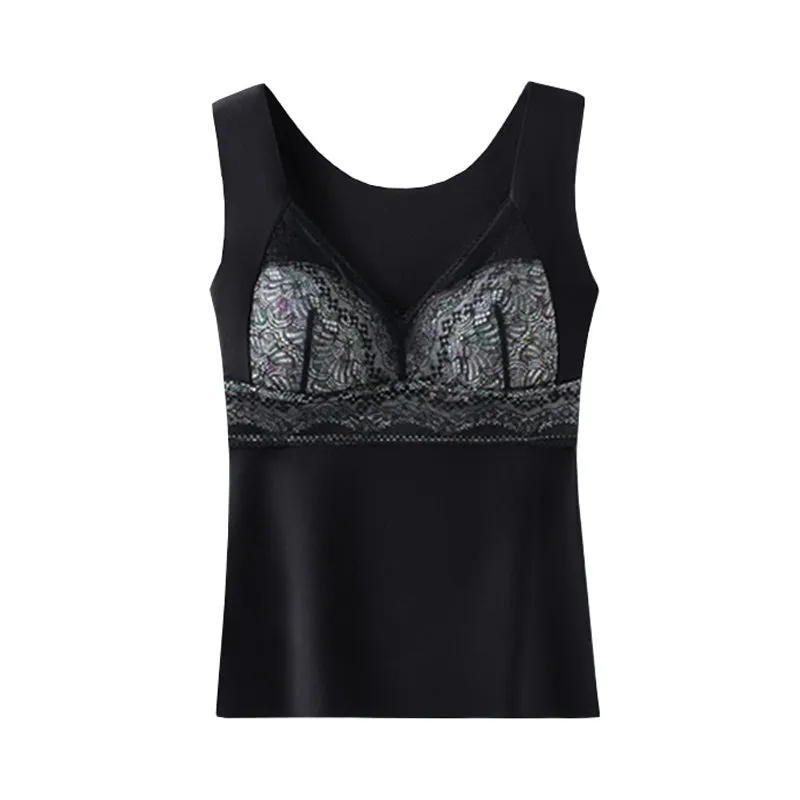 🎁Last Day 49% Off🔥2-in-1 Built-in Bra Lace Thermal Underwear