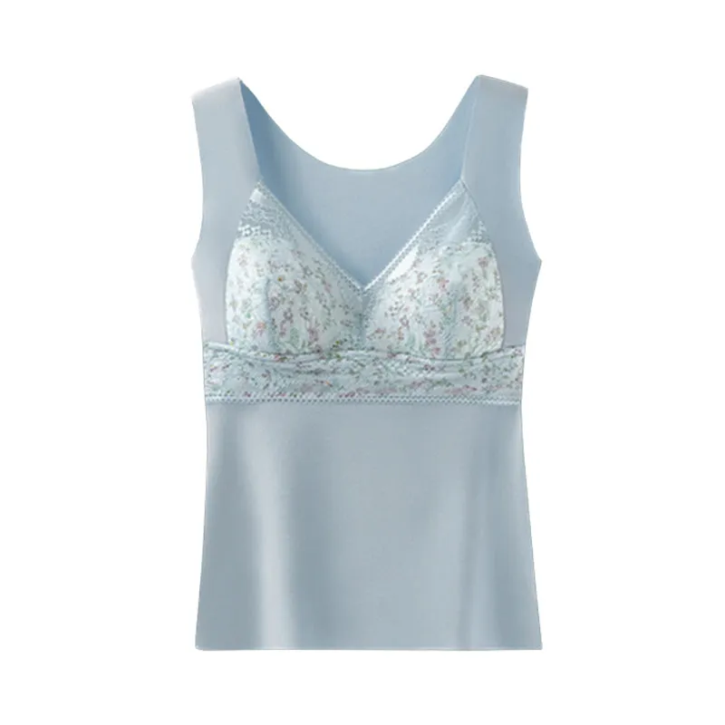 🎁Last Day 49% Off🔥2-in-1 Built-in Bra Lace Thermal Underwear