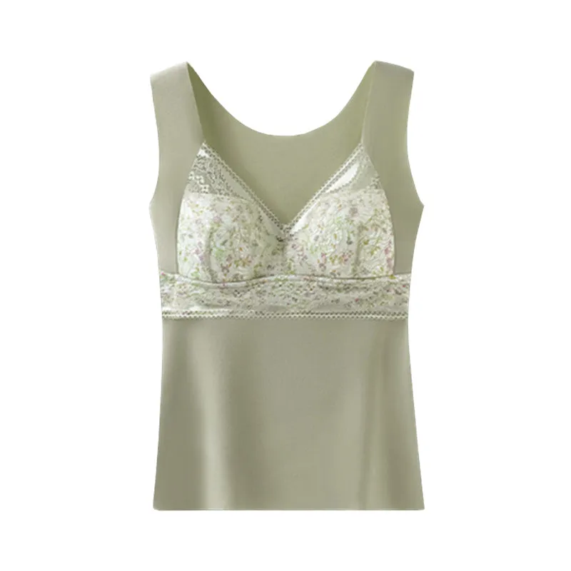 🎁Last Day 49% Off🔥2-in-1 Built-in Bra Lace Thermal Underwear