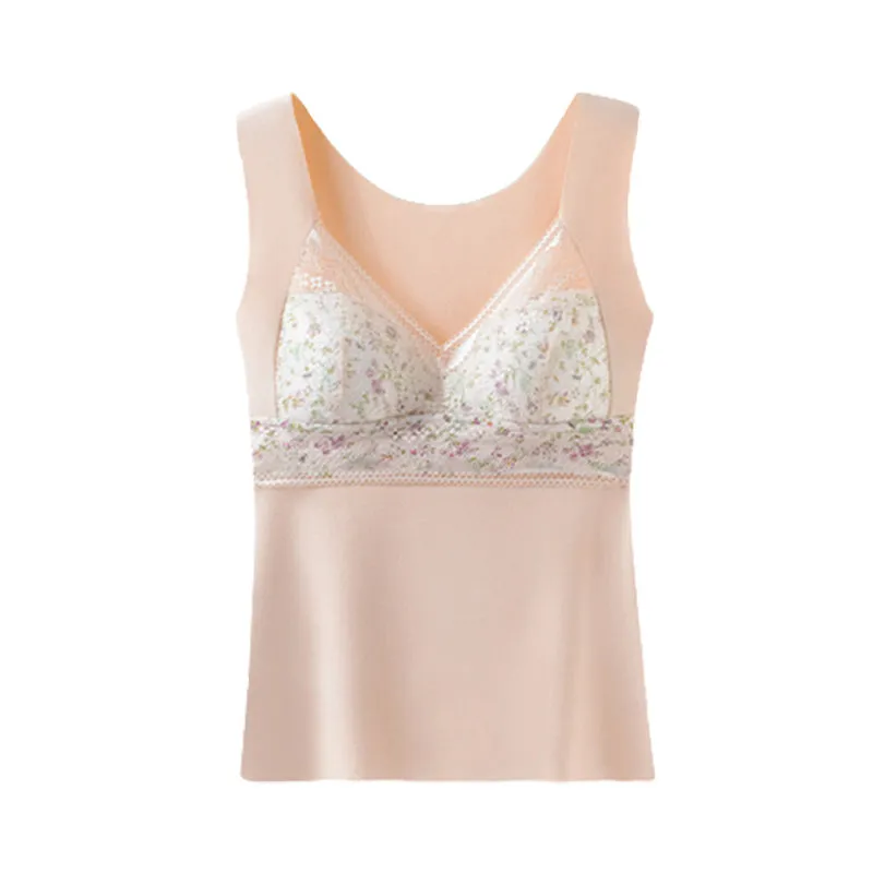 🎁Last Day 49% Off🔥2-in-1 Built-in Bra Lace Thermal Underwear