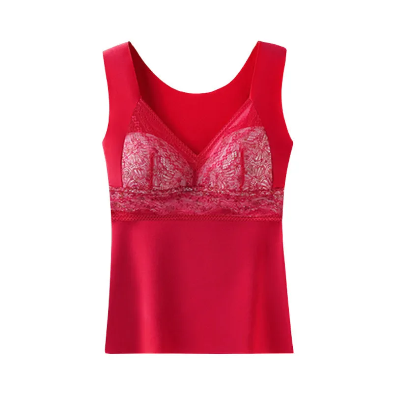 🎁Last Day 49% Off🔥2-in-1 Built-in Bra Lace Thermal Underwear