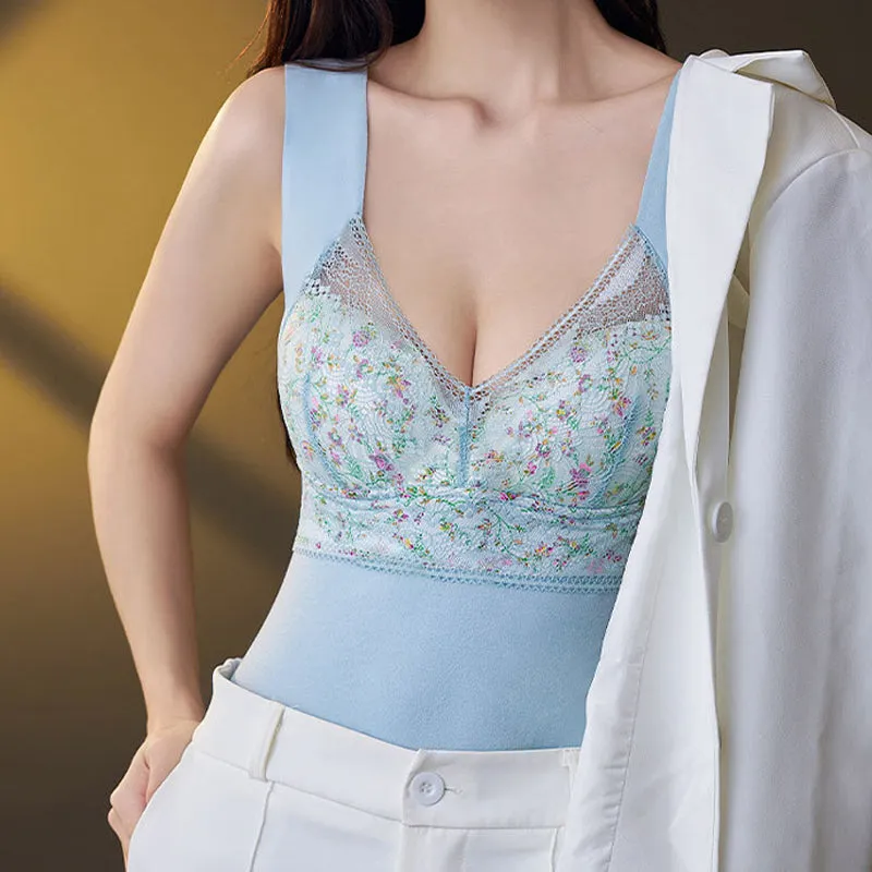 🎁Last Day 49% Off🔥2-in-1 Built-in Bra Lace Thermal Underwear