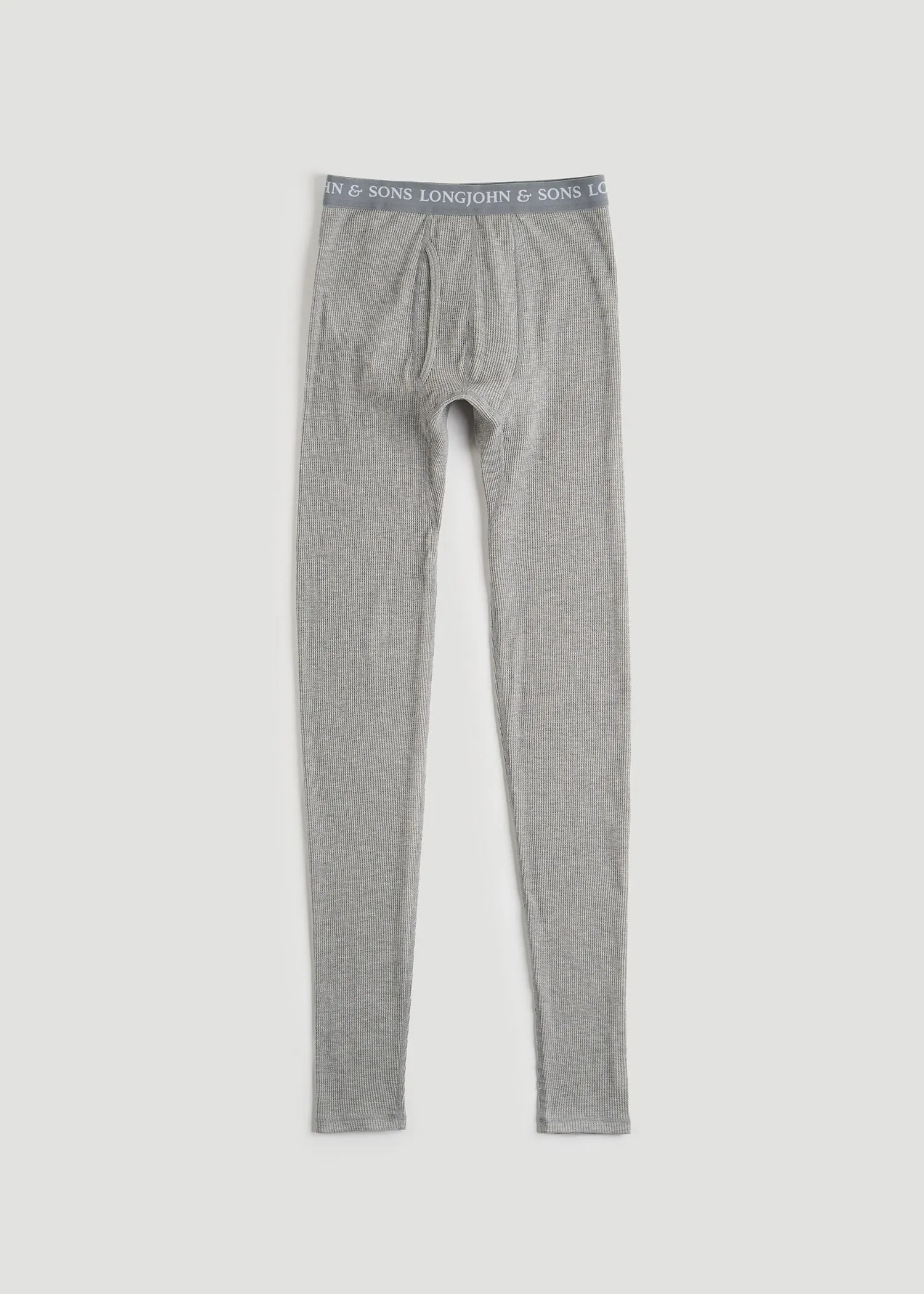 LJ&S Long Thermal Underwear in Grey Mix - Bottoms for Tall Men