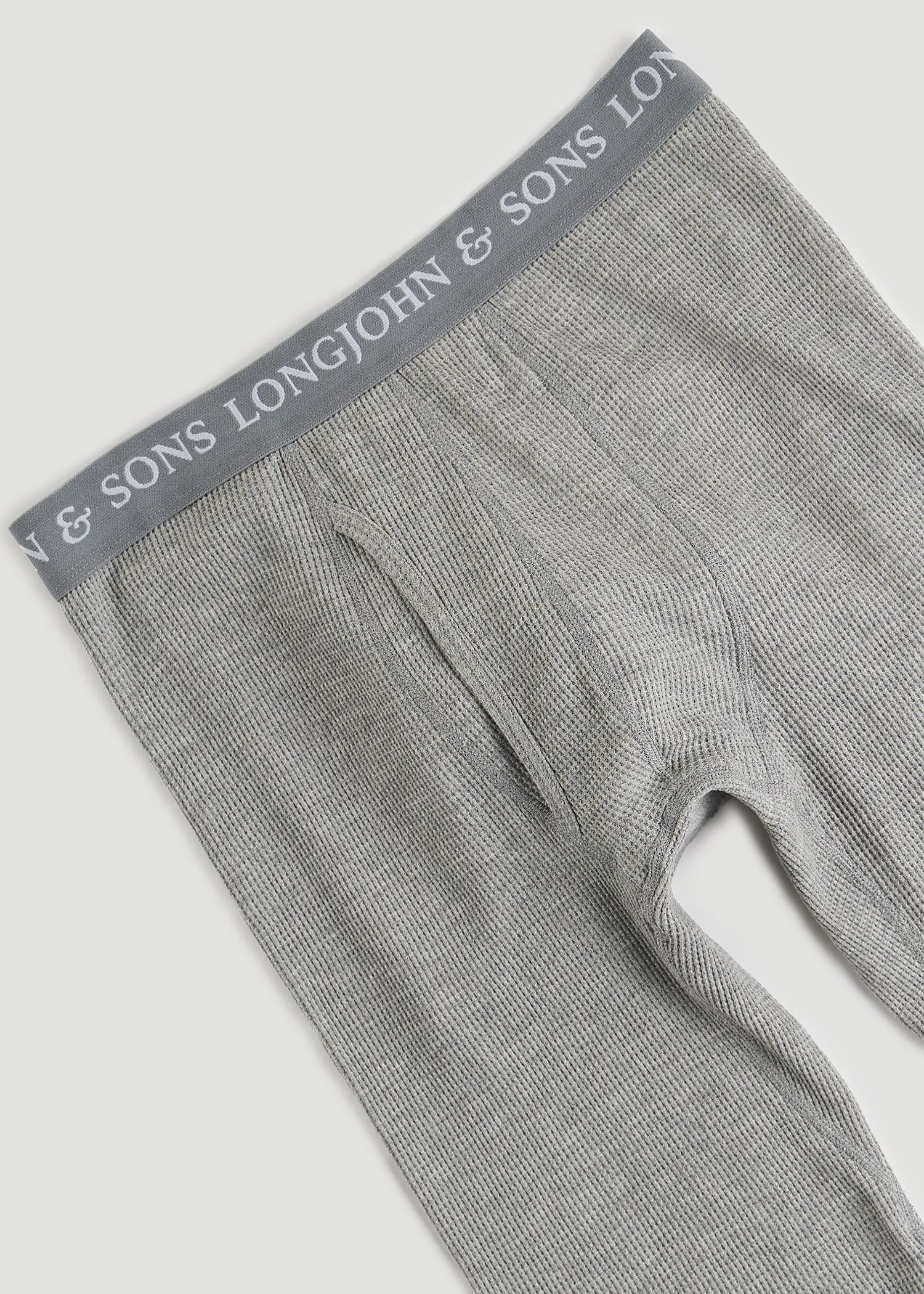 LJ&S Long Thermal Underwear in Grey Mix - Bottoms for Tall Men