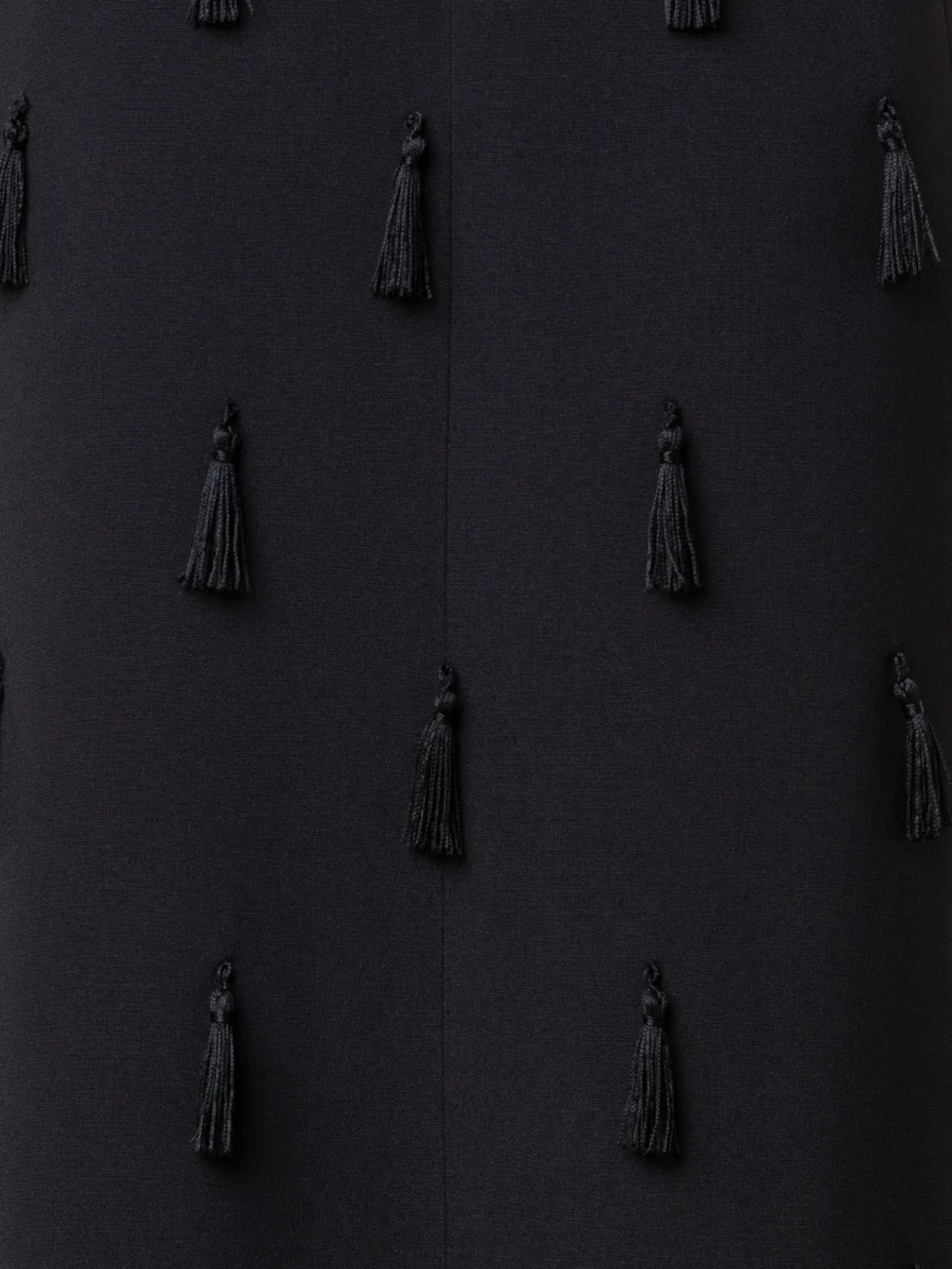 Long Silk Evening Dress with Tassels
