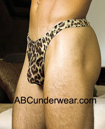Luxurious Silk Gold Cheetah Thong: Elevate Your Intimate Wardrobe with Opulence
