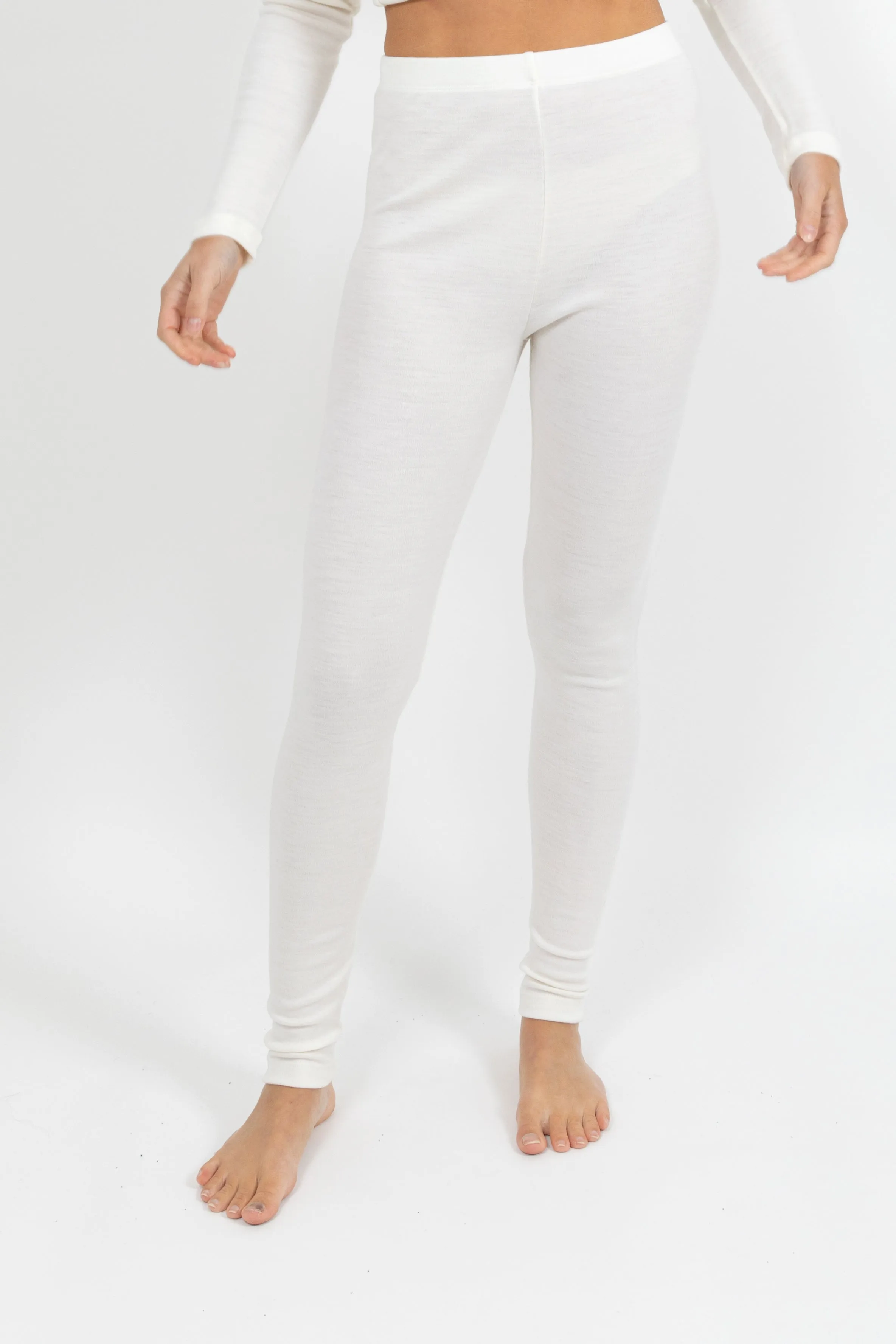 Merino Wool 240gsm Legging - Ivory